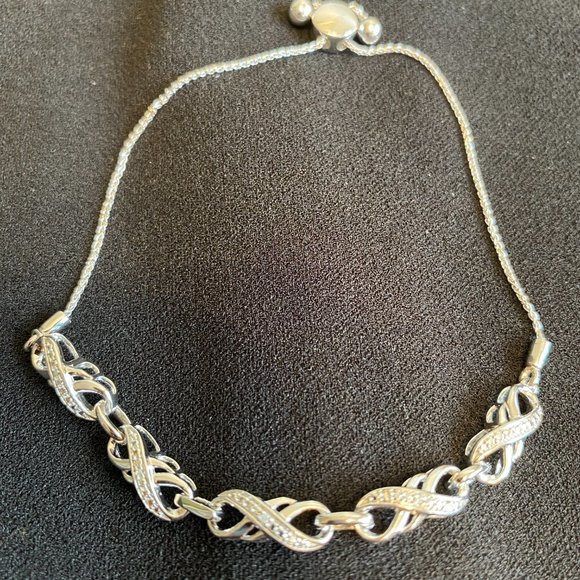 Diamond Accent Infinity Bolo Bracelet - Picture 4 of 4